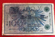 Reichsbanknote 100 Mark 7. Februar 1908 3 Stück Grüne Siegel Erhaltung Guter Zustand Rot -Billet Banque Allemagne-Bank - 100 Mark