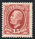 SUECIA - SWEDEN Sello Mint DETERIORADO Imagen Del REY OSCAR II X 15 öre Años 1891-1904 – Valorizado En Catálogo € 74,00 - Neufs