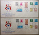 INDIA 1968 ICC OVERPRINTED COMPLETE SET OF 2 F.P.O CANCELLED COVERS & INFORMATION BROCHURE, VIETNAM, LAOS, CAMBODIA - Militärpostmarken