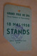 Ancien Laisser Passer De Presse,1958,STANDS ,Grand Prix Spa Francorchamps,pour Collection - Andere & Zonder Classificatie