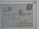 BO9 FRANCE   BELLE  LETTRE    1871 BAYONNE A BORDEAUX + EMISSION BORDEAUX N°45 ++ AFFRANCH.INTERESSANT++ - 1870 Uitgave Van Bordeaux