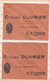 2 Enveloppes , Cycles Ouvrier , 8 Rue Désiré-Claude à Saint Etienne . - Other & Unclassified