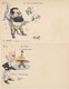 LES NORWIN'S FRENCH POLITIC SATIRE Set 12 Vintage Postcards Pre-1920 (L3899) - Norwins