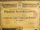 Delcampe - Société Forestiere Franco-Australienne/ Action De 100 Francs Au Porteur/Paris/Royer/nancy/1921       ACT27Bis - Automovilismo