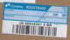 Brazil 2022 Registered Printed Matter Cover From Vitória To Biguaçu 4 Stamp Barcode Registration Label Blue With Logo - Lettres & Documents