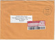 Brazil 2022/2034 4 Registered Cover With Diferent Barcode Registration Label Priority Red With Logo - Lettres & Documents