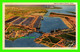 CORPUS CHRISTI, TX - AIR VIEW PORT OF CORPUS CHRISTI - TRAVEL IN 1947 - C.T. ART-COLORTONE - - Corpus Christi