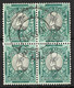 SOUTH AFRICA....KING GEORGE VI...(1936-52..)....HALFd X BLOCK OF 4.......SG54aw..WATERMARK  UP........FAB. CDS....VFU... - Blocks & Kleinbögen