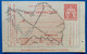 France Entier Carte Lettre Pneumatique CHAPLAIN O4 De 1934 1FR50 Rouge Sur Gris-jaunatre Plan De MARSEILLE Parfaite RRR - Pneumatische Post