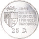 Monnaie, Andorre, 25 Diners, 1991, TTB+, Argent, KM:65 - Andorra