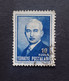 OTTOMAN العثماني التركي Türkiye 1946 EFFIGY OF THE ISMET PRESIDENT COLOR ERROR ROYAL BLUE INSTEAD OF SLATE 7 SCANNER - Gebruikt