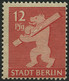 BERLIN UND BRANDENBURG 5AAwax **, 1945, 12 Pf. Mittelkarminrot, Graurosa Papier, Glatte Gummierung, Pracht, Gepr. Zierer - Soviet Zone