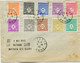 FRANCE ENVELOPPE AFFRANCHIE AVEC LES N°620 / 629 + CACHET " 8 MAI 1945 VICTOIRE HONNEUR AUX ALLIES " AVEC OBL AUXERRE... - 1944-45 Arc De Triomphe