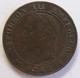 1 Centime 1862 BB Strasbourg, Napoleon III, En Bronze , Gad 87 - 1 Centime