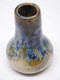 Delcampe - * PETIT VASE GRES ART DECO à COULURES BLEUES LABRE EFFETS METALLIQUES VITRINE  E - Vases