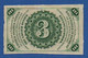 UNITED STATES OF AMERICA - P.105a – 3 Cents 1863 AUNC, No Serial Number - 1863 : 3° Edición