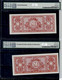 GERMANY 1944 BANKNOTES GERMANY/ ALLIED OCCUPATION- WWII  20, 50, 100 MARK PICK 195A, 196A, 197B PMG 64 UNC!! - 2. WK