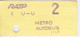 - ANCIEN Ticket  RATP  METRO AUTOBUS - Europa