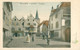 Turckheim CPA 68 Haut Rhin Place Animée Oriel Belle Litho Timbre Décollé - Turckheim