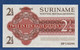 SURINAME - P.117b – 2 1/2 Gulden L. 08.04.1960 (1967) UNC, Serie ZP 132296 - Suriname