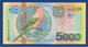 SURINAME - P.152 – 5000 Gulden 2000 UNC, Serie AH474738 - Suriname