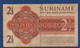 SURINAME - P.110 – 2½ Gulden 1955 F/VF, Serie DQ024490 - Suriname