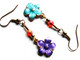 Delcampe - Boucles D'oreilles Enfant, Fleurs De Cerisier, Fleurs émaillées, Bijoux Fait-main, Cadeau Original Jeune Fille, Boucles - Aretes