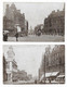 2 Postcards, Sheffield, High Street, Fargate, Road, Bus, Tram, Shops. - Sheffield