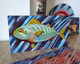 Delcampe - Olio Su Legno / Oil On Wood Panel. Pesciolino / Little Fish - Art Contemporain