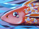 Delcampe - Olio Su Legno / Oil On Wood Panel. Pesciolino / Little Fish - Art Contemporain