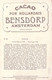 PUBLICITE - CACAO PUR HOLLANDAIS BENSDORP - A Fulton - Illustration - Le Premier Vapeur Sur L'H - Carte Postale Ancienne - Werbepostkarten