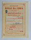 PORTUGAL-ANADIA-CURIA-Sociedade Das Águas Da Curia-Titulo De Cinquenta Acções Nº479951 A 480000-11 De Novembro De 1943 - Acqua