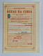 PORTUGAL-ANADIA-CURIA-Sociedade Das Águas Da Curia-Titulo De Cinquenta Acções Nº479951 A 480000-11 De Novembro De 1943 - Agua