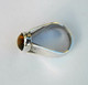 Vintage Tiger's Eye Cabochon Israel Silver 925 Ring - Size N - Ringe