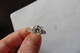 Neuf - Bague Solitaire Style Art Deco Métal Argenté Sertie Cristaux Strass T 54 Fiançailles Mariage Imitation Diamant - Rings