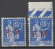 1937 - FM - VARIETE SANS POINT APRES M + NORMAL ! YVERT N°8+8a ** MNH - COTE = 62.8 EUR. - - Francobolli  Di Franchigia Militare