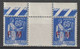 1937 - FM - VARIETE SANS POINT APRES M + NORMAL SE TENANT AVEC INTERPANNEAU ! YVERT N°8+8a ** MNH - COTE = 62.8++ EUR. - - Nuevos