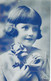 Fantaisie - Enfants - Jeune Fille Brune - Rose - Portrait - Carte Postale Ancienne - Portraits