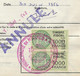 FISCAUX DE MONACO SERIE UNIFIEE  N°19 1000 F Vert  Du 30 Juin 1956 Cote Des Timbres 160€ - Revenue