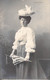 Carte Photo - Verviers - Femme Au Chapeau Et Ombrelle - Oblitéré Liège 1906 - Carte Postale Ancienne - Photographs