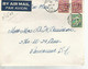 57775) Canada Tignish 1943 Postmark Cancel Air Mail R.C.A.F Military Mail - Poste Aérienne