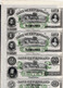 NQC East Haddam, CT - Bank Of New England 18__ $1-$1-$2-$5 Uncut Sheet - VF!! - Devise De La Confédération (1861-1864)