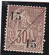 COCHINCHINE - 1888 - TIMBRE DES COLONIES GENERALES - 15 + 15 SUR 30 C BRUN - Neufs