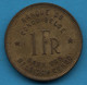 BELGISCH CONGO BELGE 1 FRANC 1949 KM# 26 Léopold III Éléphant Africain - 1945-1951: Regentschaft