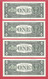 Rarität ! STAR-Note: 4x 1 US-Dollar Fortlaufend [2017] > G03114218* Bis ...21* < 1. Lauf Mit 3.200.000 {$056-001} - Devise Nationale