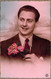 Fantaisie - Homme Sourit Avec Une Fleur à La Main - Cravate - Carte Postale Ancienne - Humor