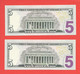 Mega Top-Rarität ! STAR-Note: 2x5 US-Dollar Gleiche Serie[2013] > MD00164333* + - ..35* < 1. Lauf Mit 320.000 {$009-005} - Devise Nationale