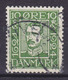 Denmark 1924 Mi. 131, 10 Øre König Christian X. ERROR Variety 'Extra Green Colour Line' Left Margin & Top, Double Print - Variétés Et Curiosités