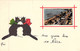 Fantaisie - Illustrateurs Signée - Encart De Nice - Chats S'embrasse - Carte Arrachée - René -  Carte Postale Ancienne - Other & Unclassified