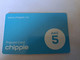 ANTILLES NETHERLANDS/ UTS   CHIPPIE BLEU CARD   Prepaid  $5 , -         Fine Used Card  **12090** - Antille (Olandesi)